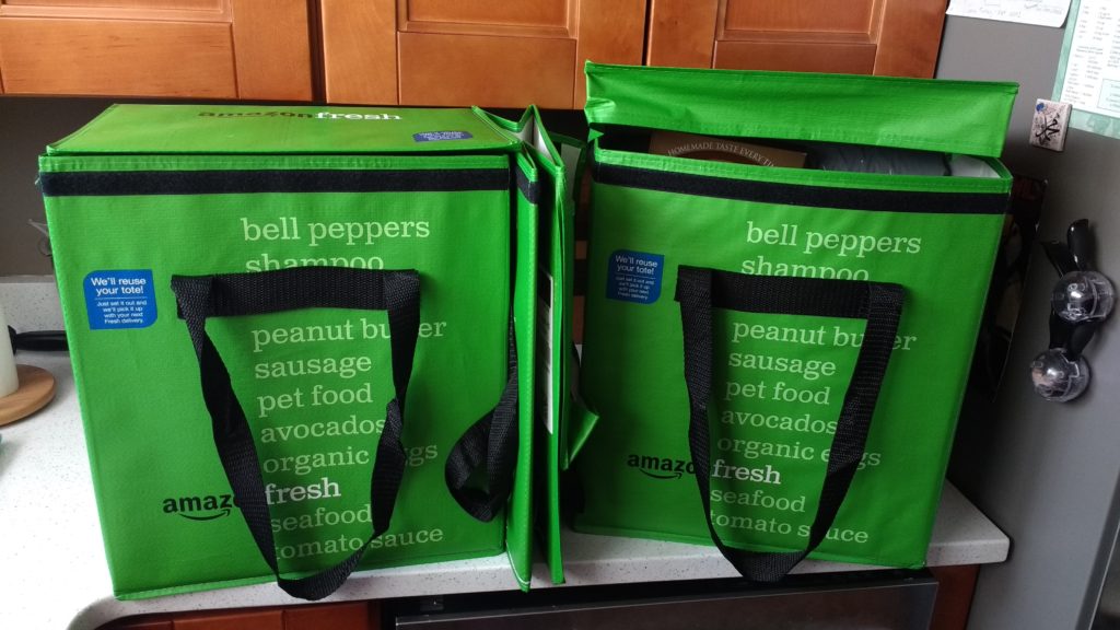 Amazon Fresh Grocery Delivery Totes