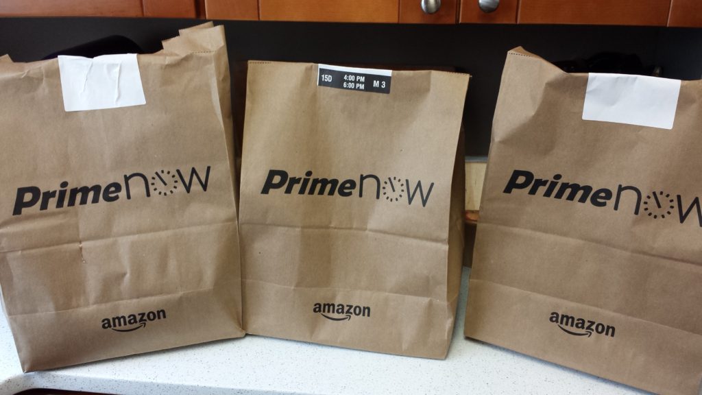 Amazon Prime Now Grocery Bags | PoorerThanYou.com