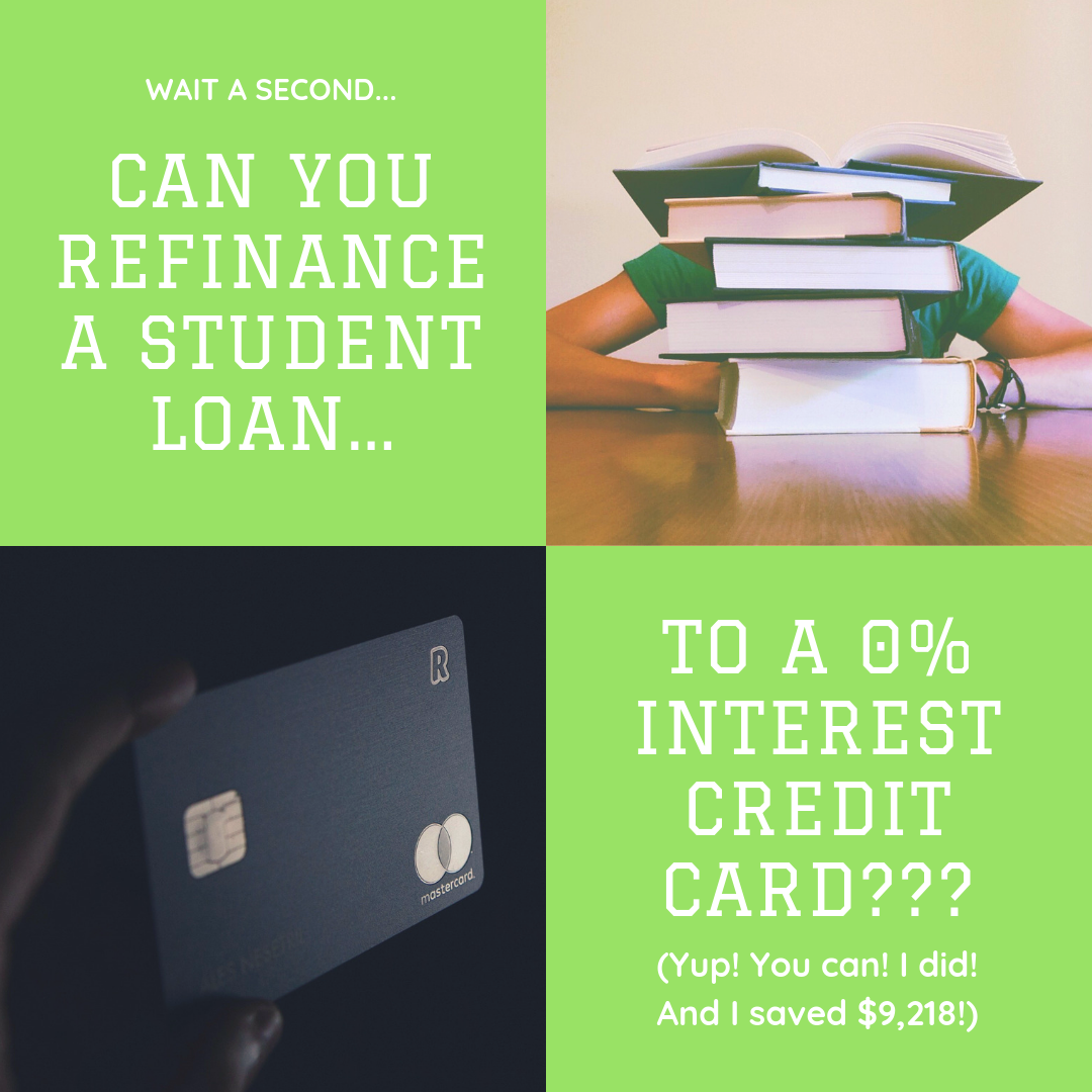 Refinance Student Loans To A Credit Card With 0 Interest Poorer Than You