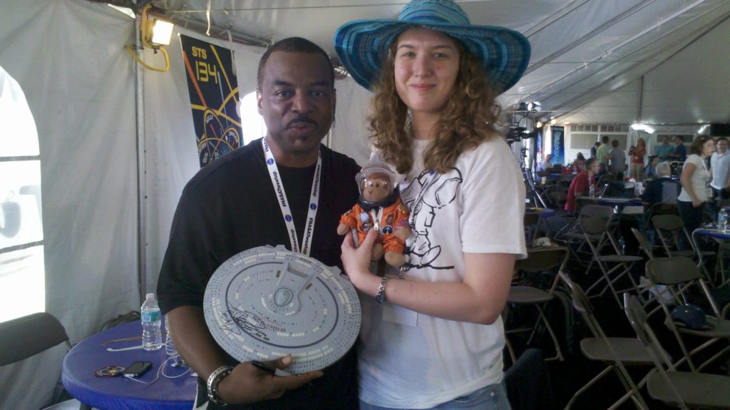 2011 Stephonee with LeVar Burton at NASA's Kennedy Space Center